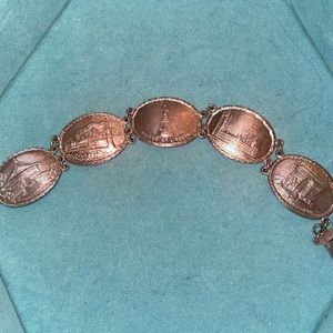 Vintage Sterling World Landmark bracelet